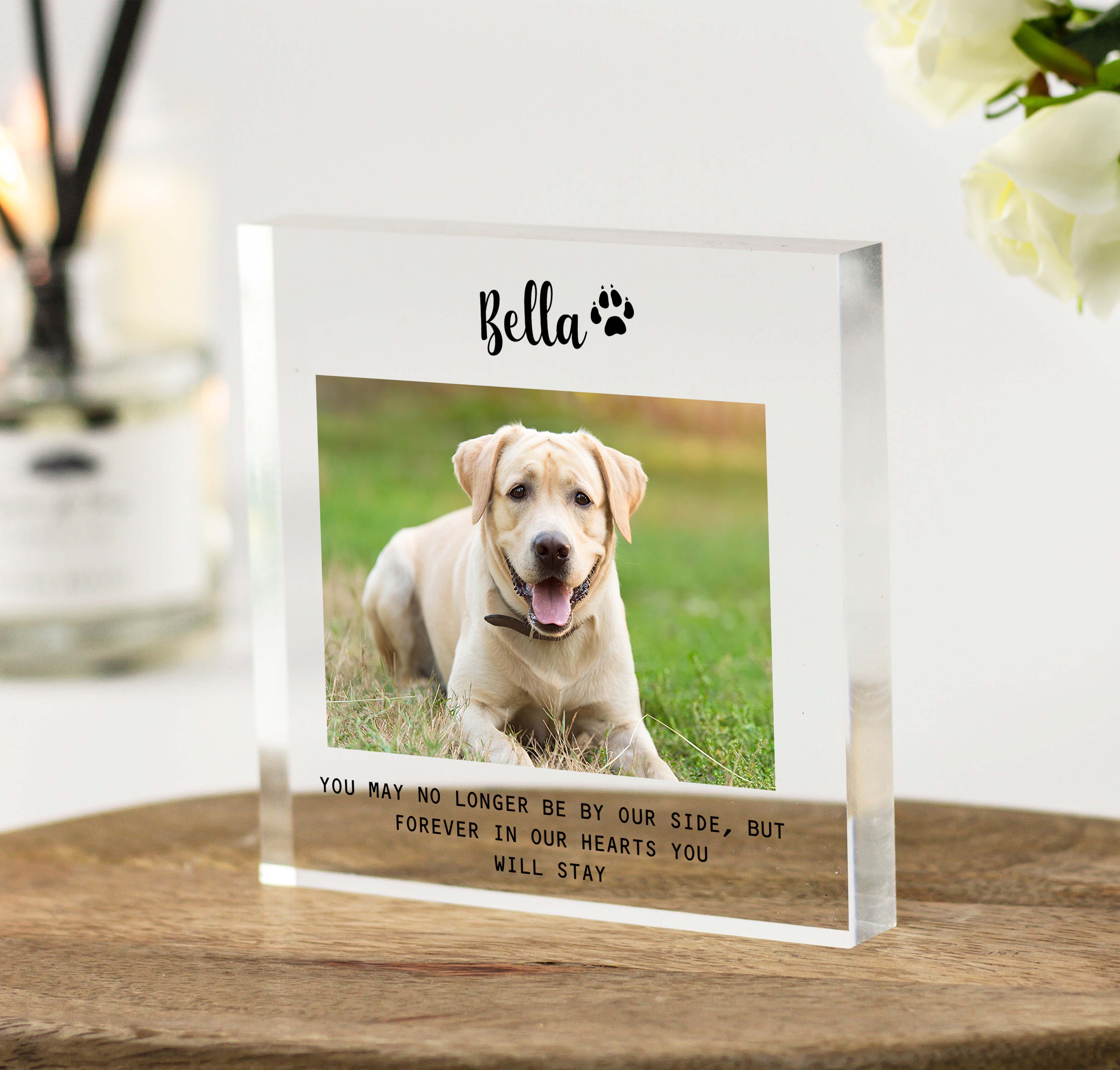 Dog Memorial Photo Keepsake, Pet Bereavement Gift – PersonalisedBee