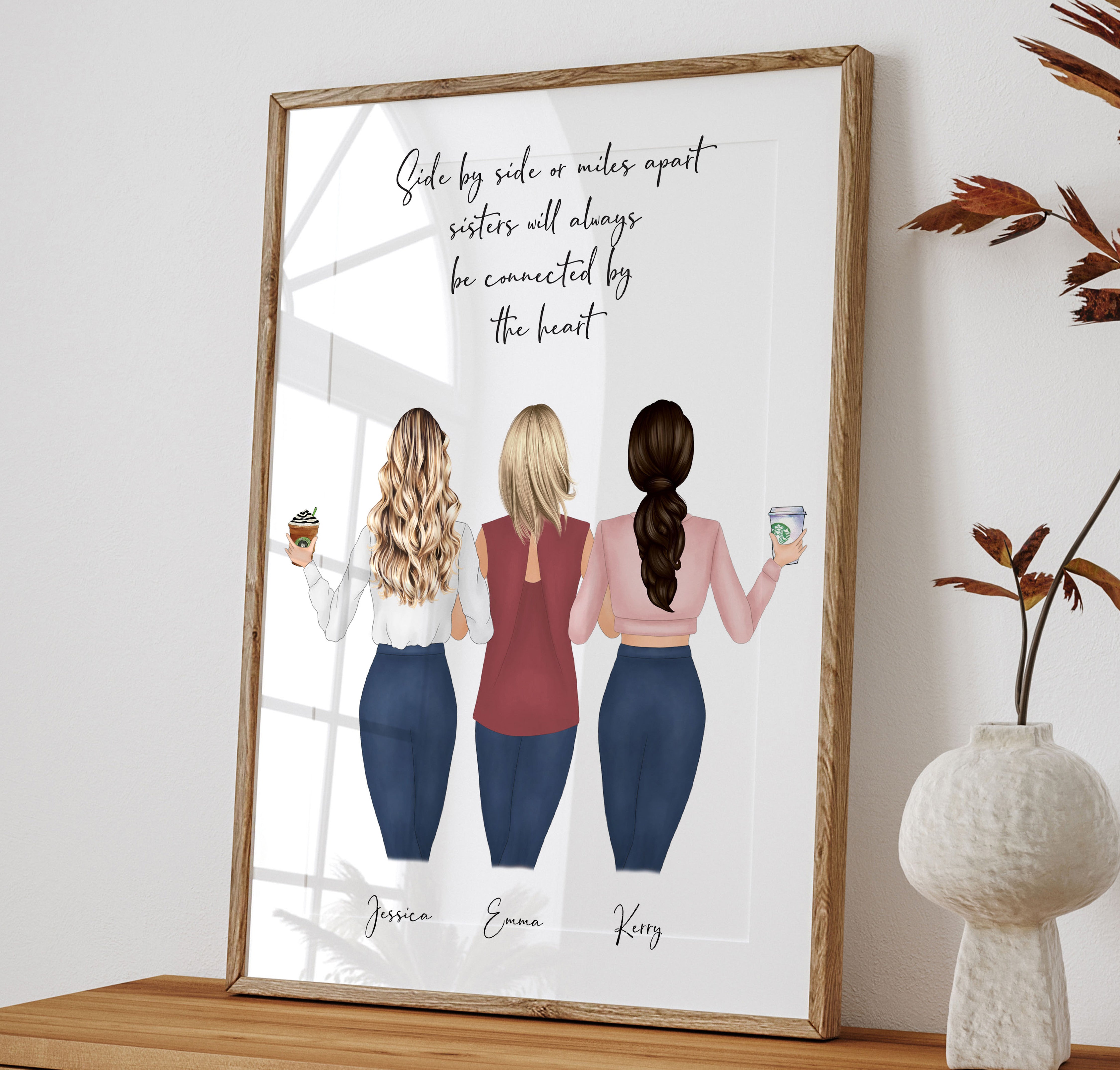 Sister Gift Girls Personalised Print – PersonalisedBee