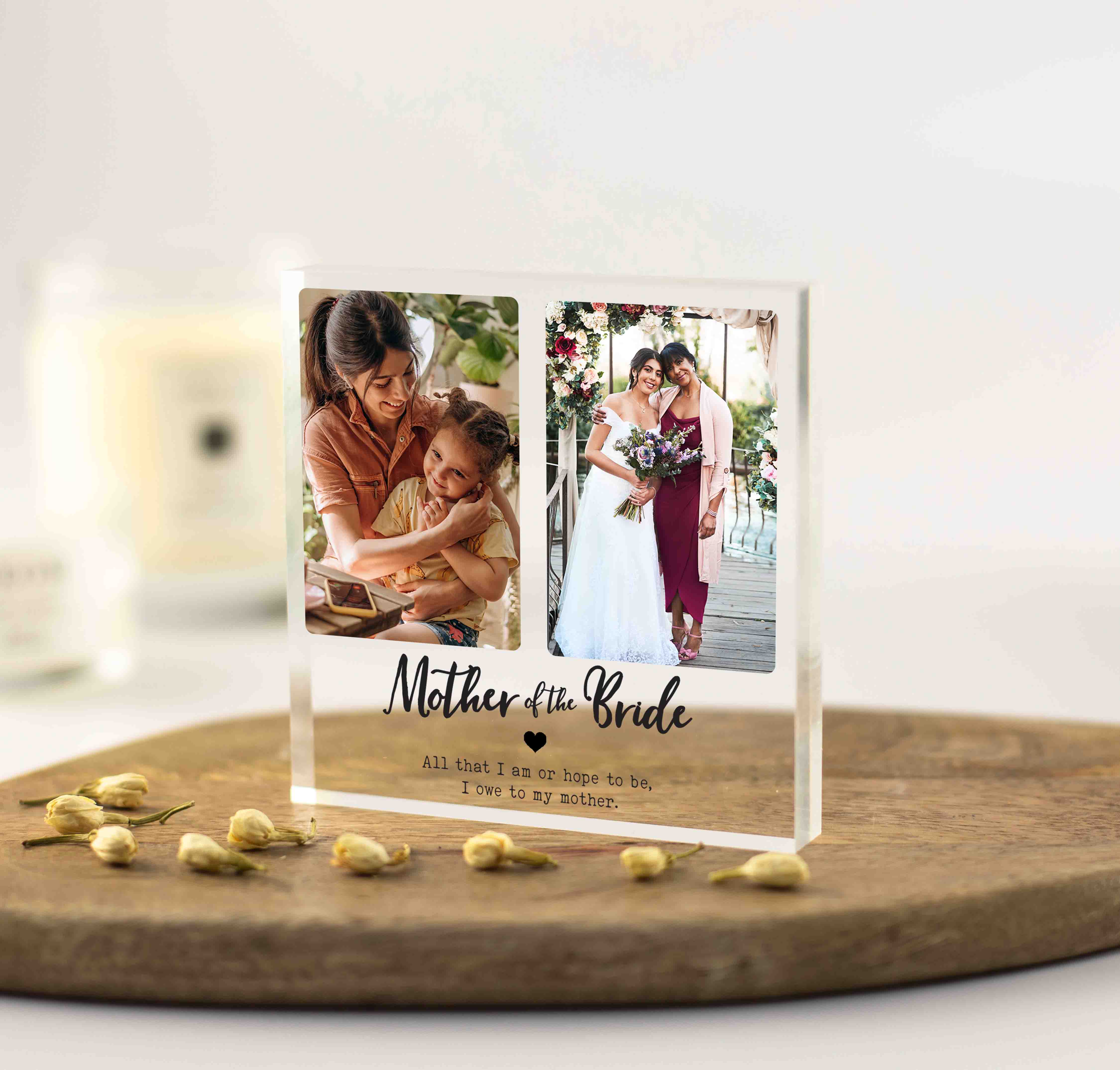 Mother of the Bride Gift Wedding Day Keepsake Photo Acrylic