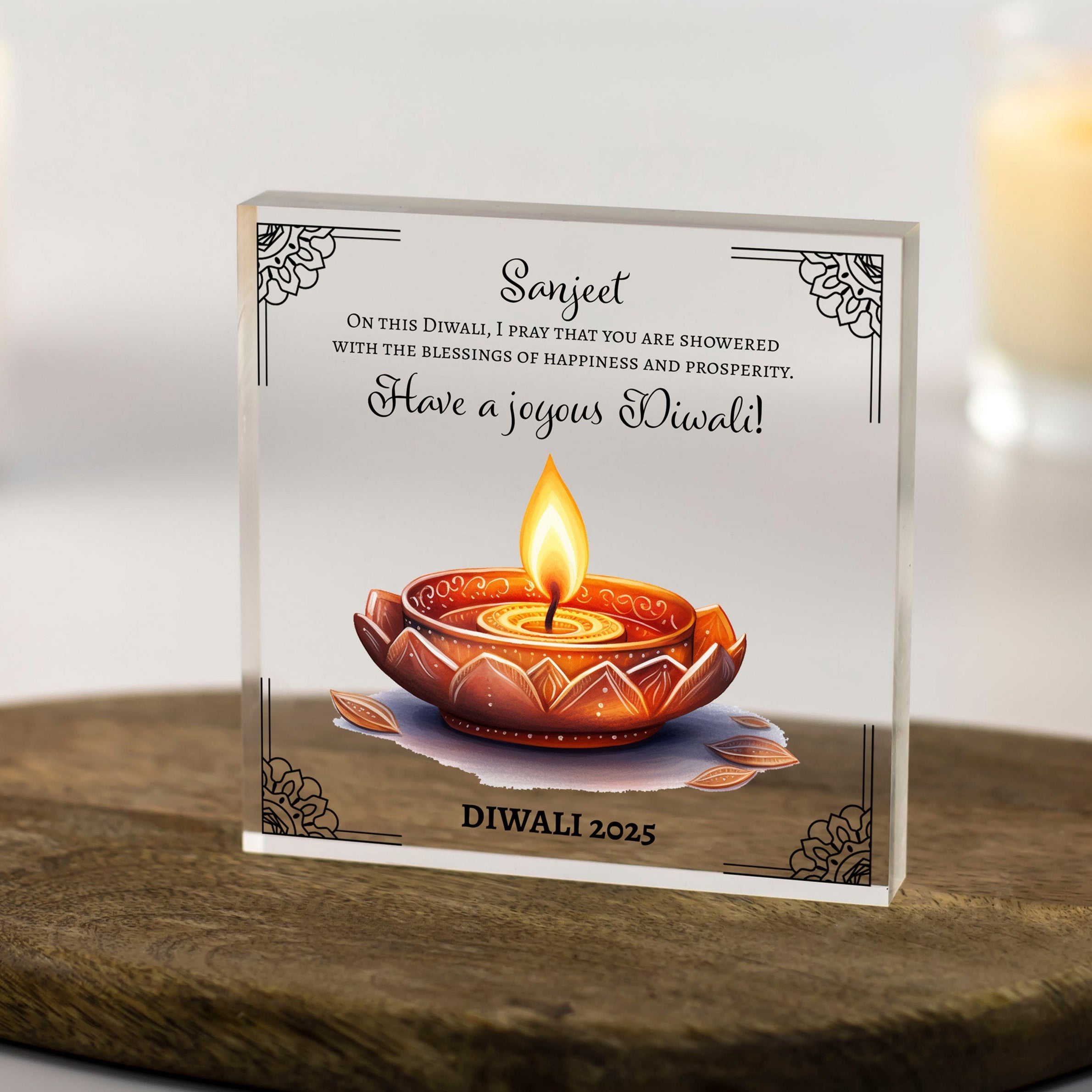 Diwali Acrylic Home Decoration with Customisation