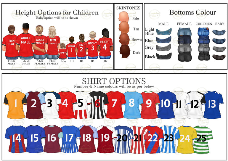 Fathers Day Football Shirt Print, Family Custom Family Football Print, First Fathers Day, Gift for Dad, Daddys Dream Team, Family Portrait