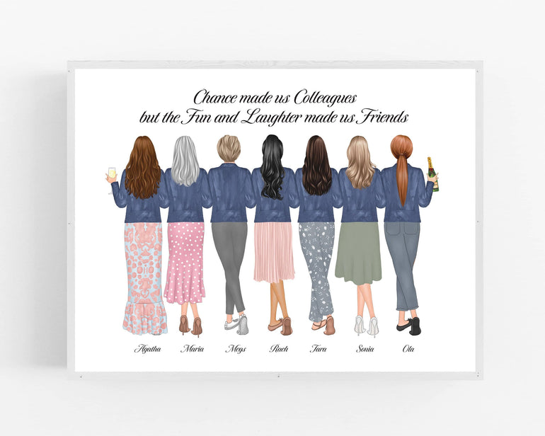 Colleague Gift, Leaving Gift, Coworker Gift, Work Bestie, Personalised Gift, Retirement Gift, Work Colleague Gift, New Job Print