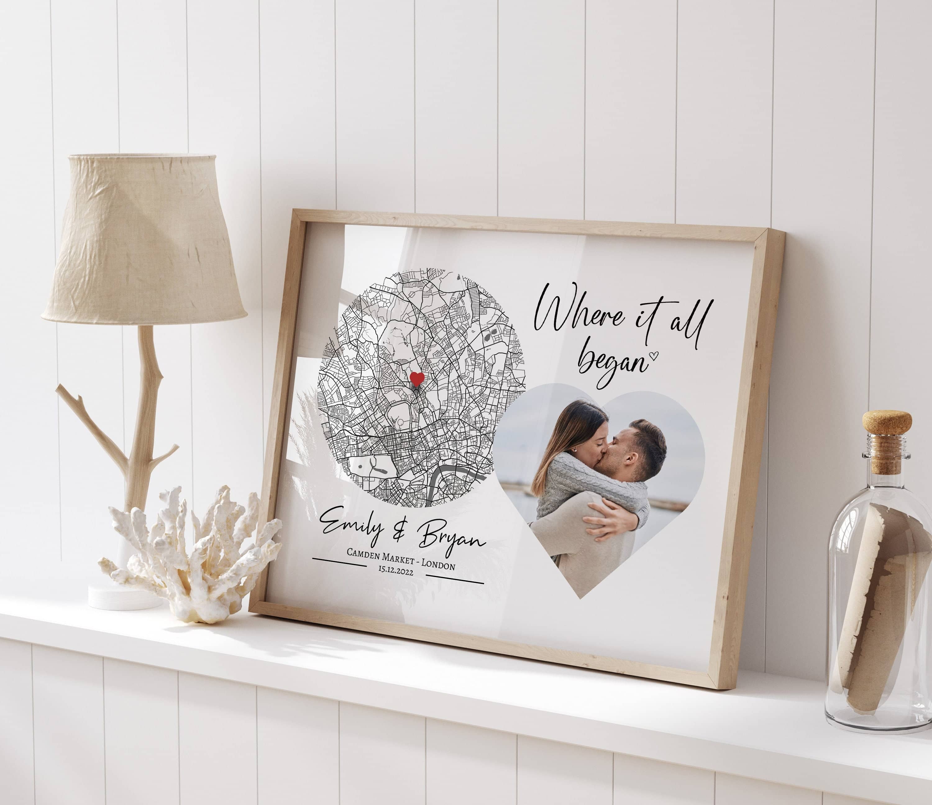 Personalised Anniversary Gift for Couples Photo Gift, Where it all