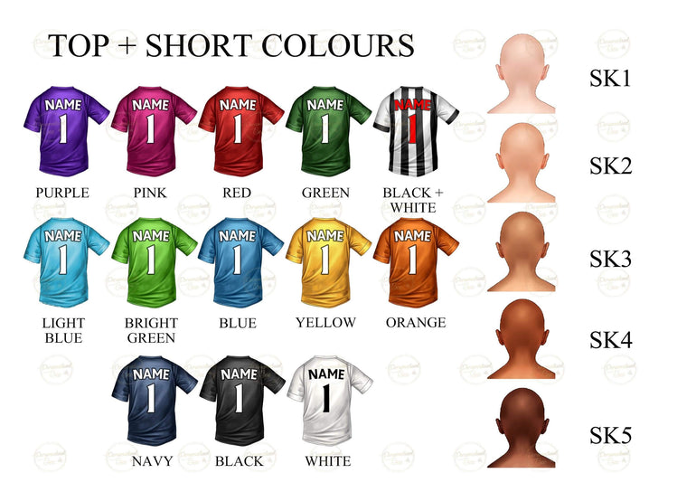 Football Shirt options