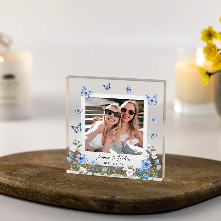 Photo plaque best friend gifts for christmas, birthdays, memorial, friendshipgifts, 21st, 30th, 40th, 50th, 60th Unique and sentimental gifts for sisters, group friends