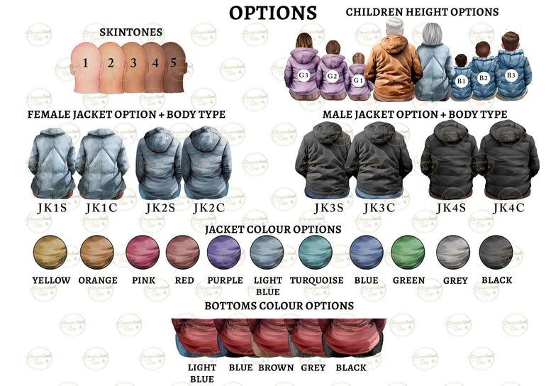 Personalised Our Grandchildren Portrait Wall Art, Family Print, Grandparents and kids Watercolour Art, Christmas Gift, Birthday Gift Mum