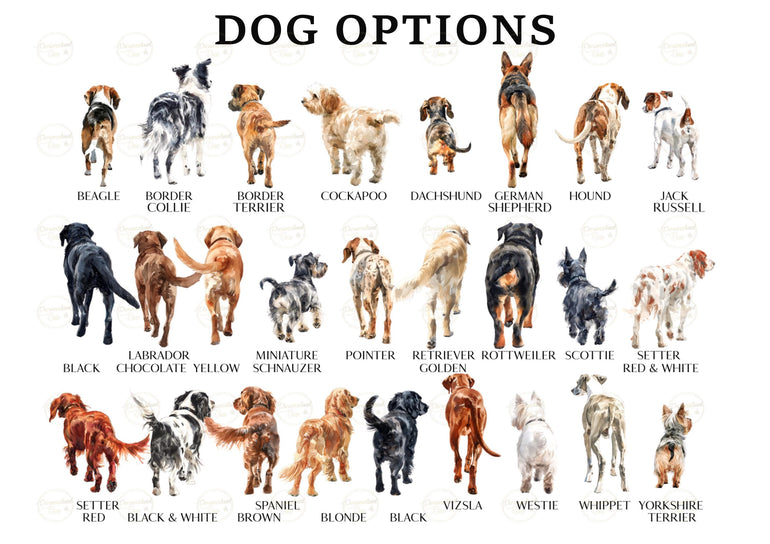 Female and Dog Country Walking Portrait, Gift from Dog, Mothers Day Gift, Nanny Gifts, Birthday Present, Christmas Personalised Wall Art