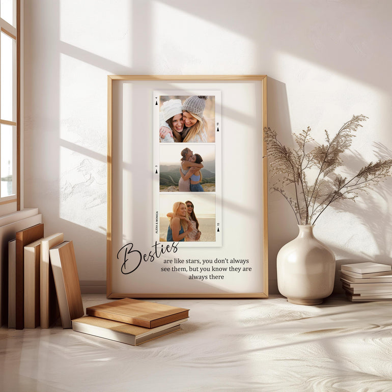 Besties Gift, Photo Collage Print, Best Friend Friendship Gifts, Personalised Unique Photo Gift, Soul Sisters, Long Distance Friend Keepsake