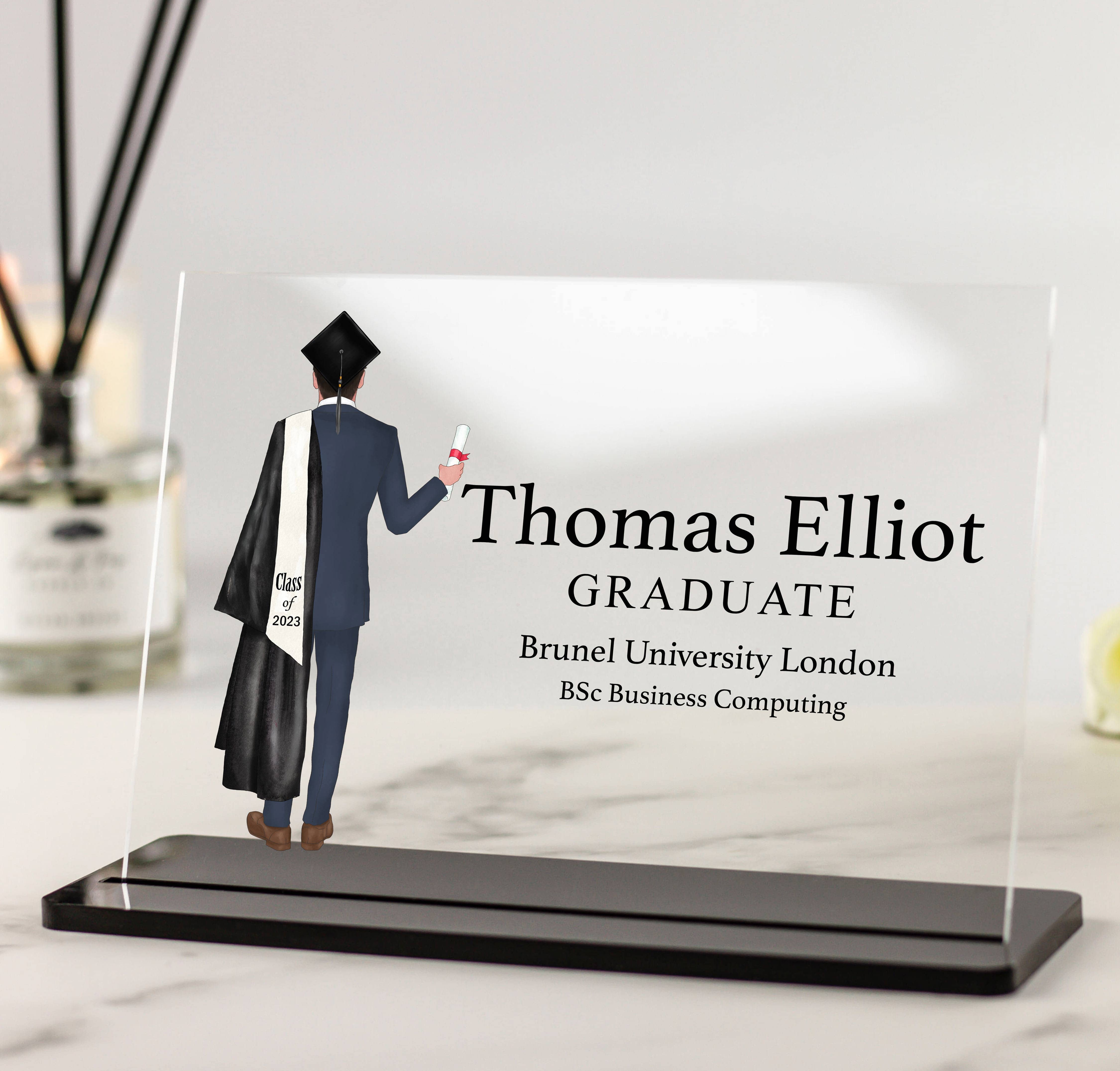 Male Graduation Gift Congratulations Custom Acrylic Plaque Ideal for –  PersonalisedBee