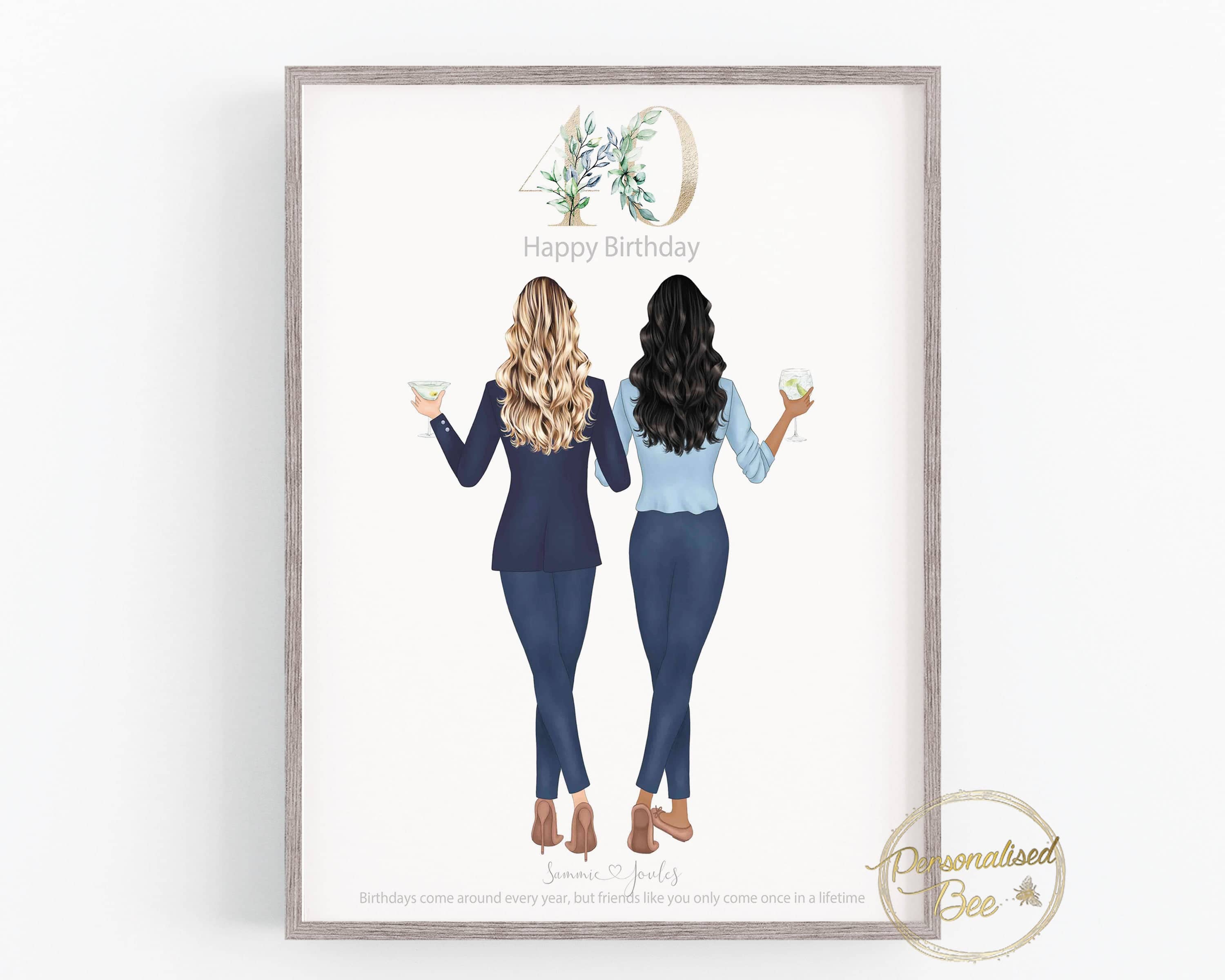 Best Friend Gifts Personalized Gift for Her Best Friend Print Sister Gift  Friendship Gift for Women Best Friend Birthday Gifts 