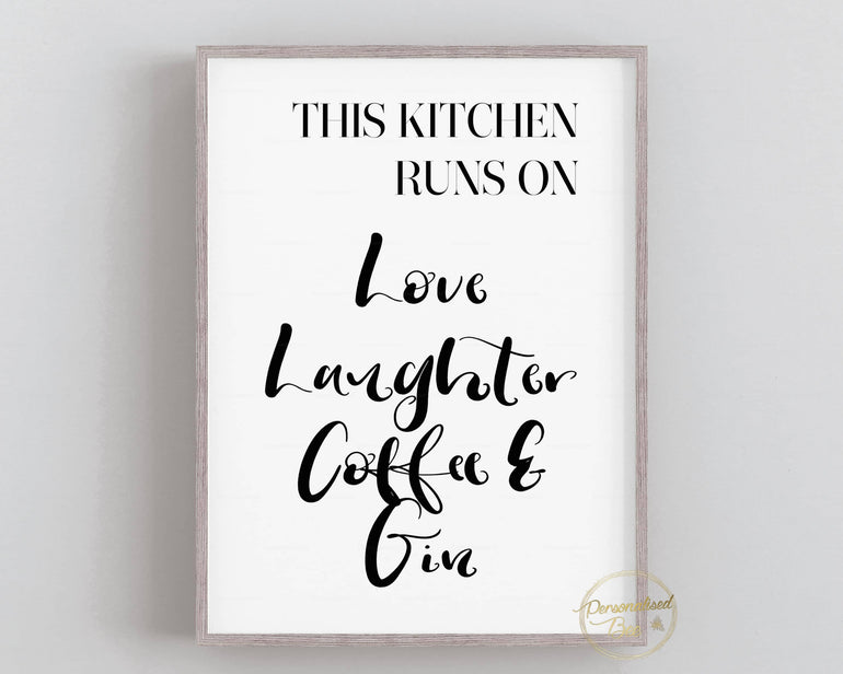 Kitchen Quote, This Kitchen Print - Wall Art.
