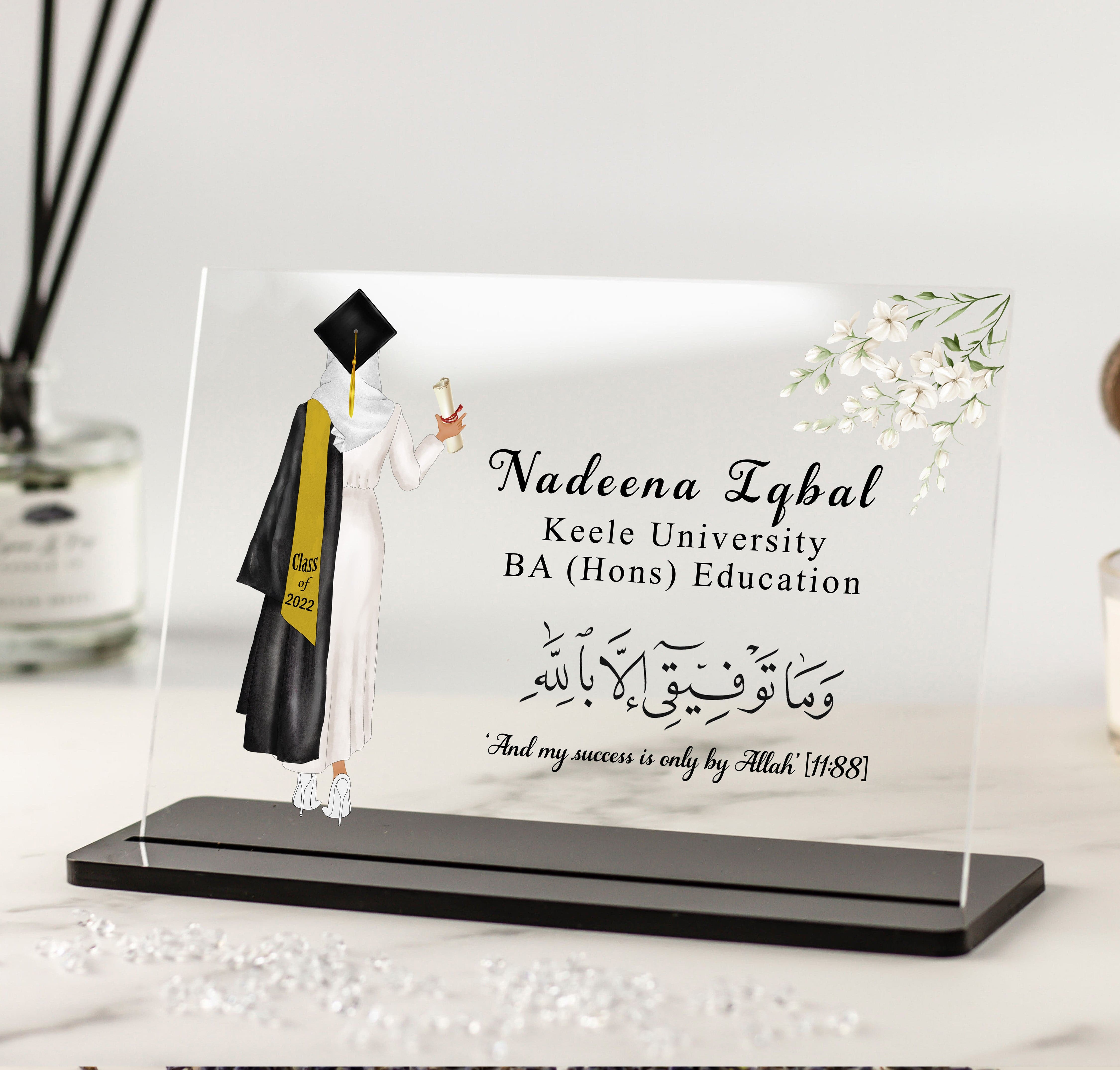 Muslim Graduation Gift, Personalised Graduation Gift for Her, Islamic –  PersonalisedBee