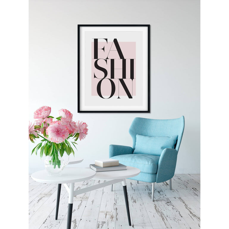 Blush Pink Typography Fashion Quote-Papier Art Designs