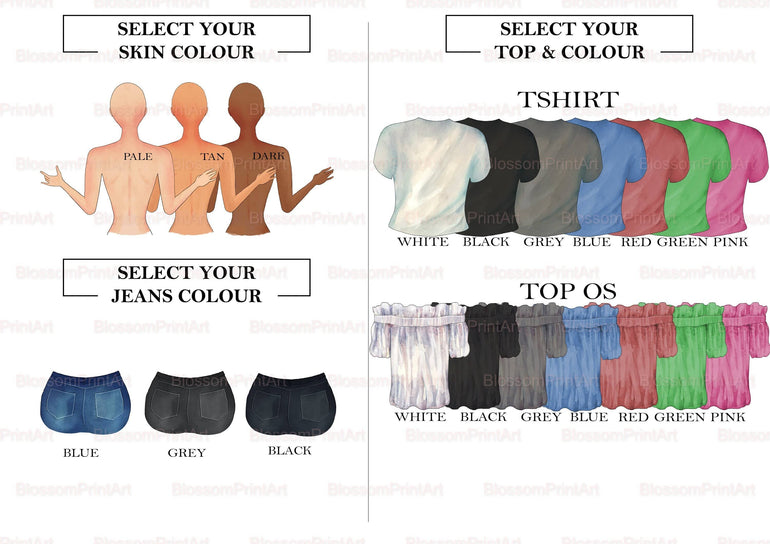 Father and Daughter Personalised Gift, Fathers Day Gift, Dad and Siblings, Family Print, Dad, brother and sister, Birthday gift for Dad