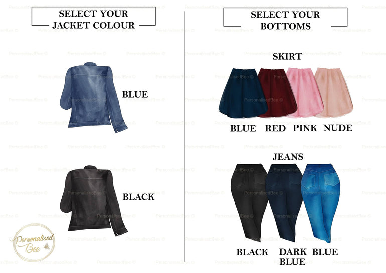 Fathers Day Gift, Personalised Grandad and Granddaughter Print, Grandad Grandchildren Family Portrait, People Drawing, Birthday Gift