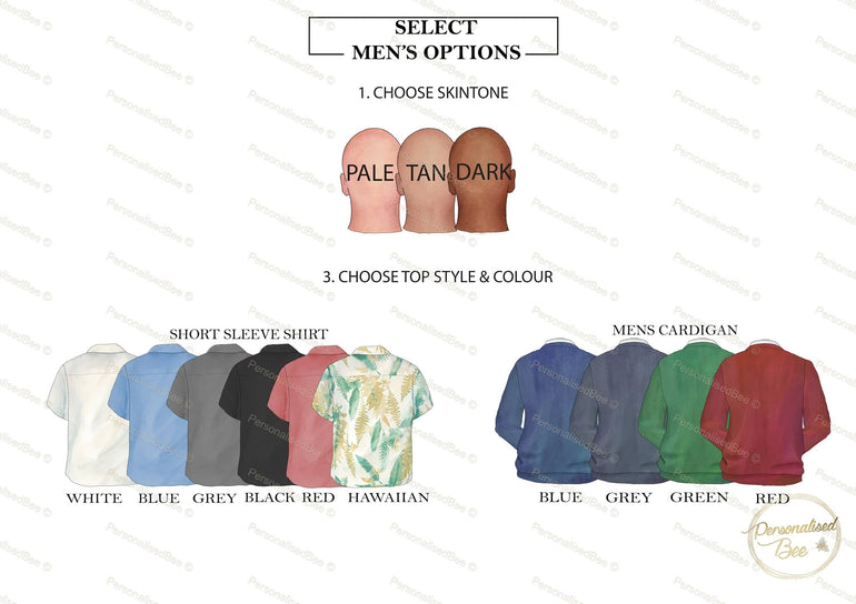 Fathers Day Gift, Personalised Grandad and Granddaughter Print, Grandad Grandchildren Family Portrait, People Drawing, Birthday Gift