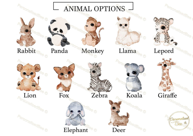 Boy's Personalised Birthday Gift | Custom Birthday Sign | Happy Birthday Sign | Baby Safari Party Decor | Safari Theme Party | Table Decor