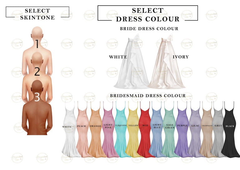 Personalised Bridal Party Print, Bride and Bridesmaid Illustration, Hen Party Decor, Thank you Bridesmaid Gift, Acrylic Plaque with Stand