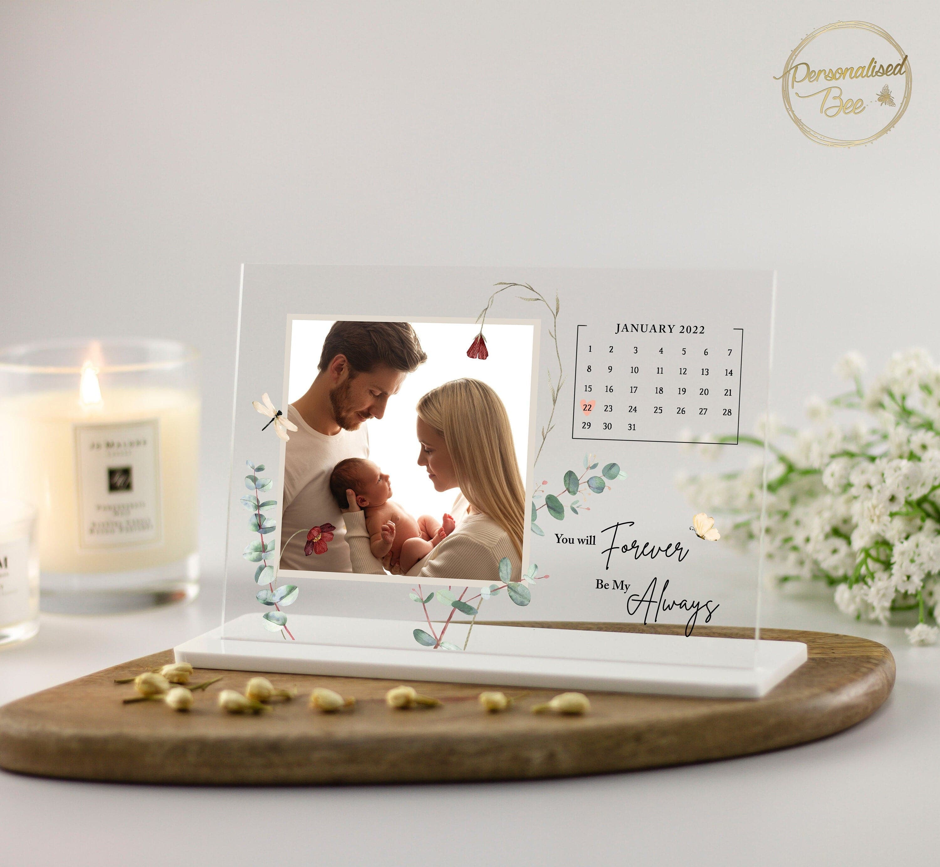 Personalised Couple Photo and Memorable Date Gift, Couples Gift, Anniversary Gift, Valentines Gift, Engagement Gifts, Gifts for Him/Her