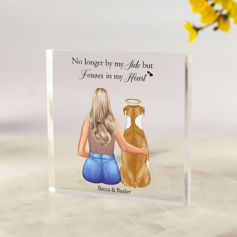 Dog Memorial, Pet Loss, Pet Portrait, Dog loss gift, Dog remembrance gift, Pet Sympathy Gift, Cat Loss Bereavement Dog Death Acrylic Block