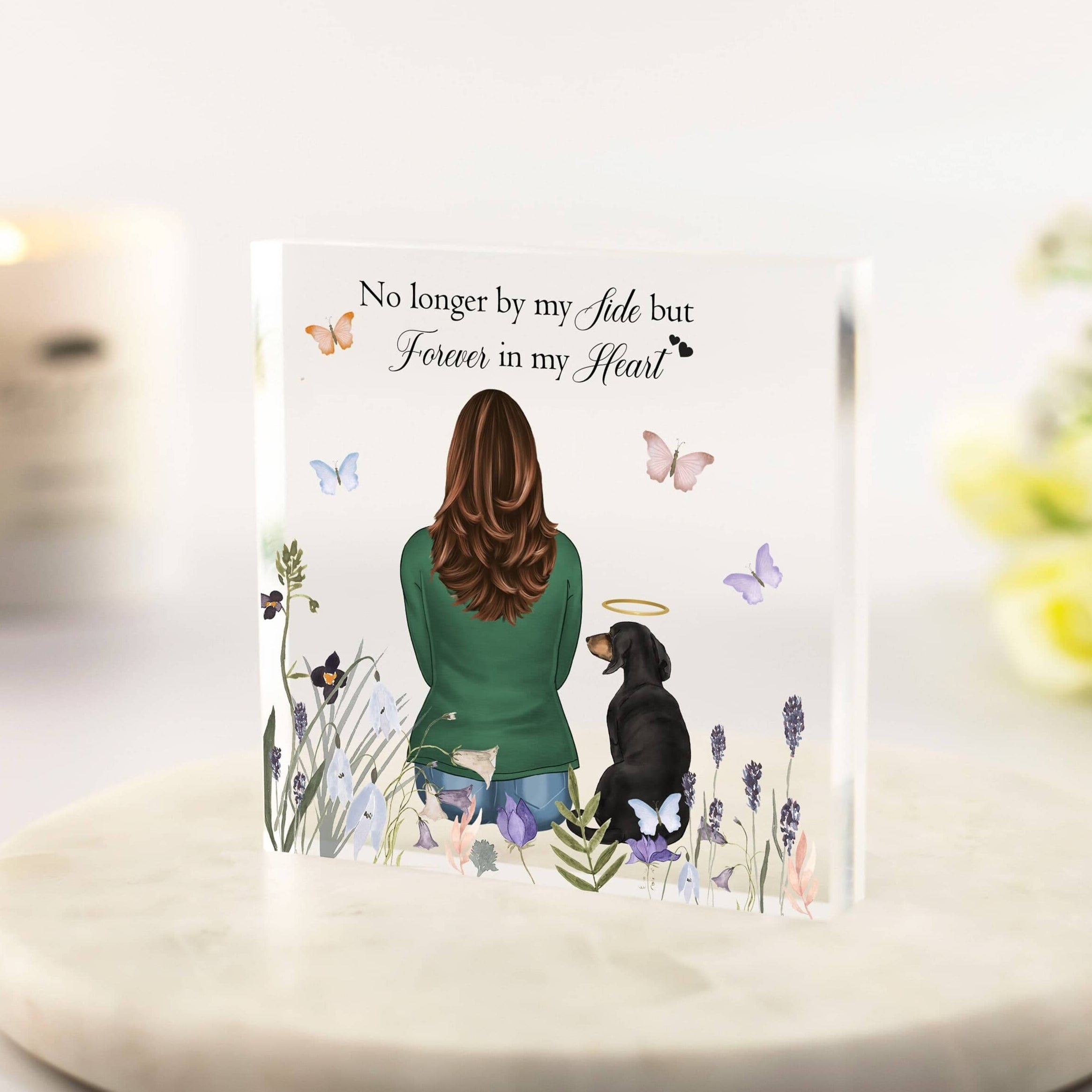 Dog Memorial, Dog Owner Gift, Pet Portrait, Pet remembrance gift, Pet Loss Sympathy Present, Dog Best Friend Keepsake Memory, Acrylic Block