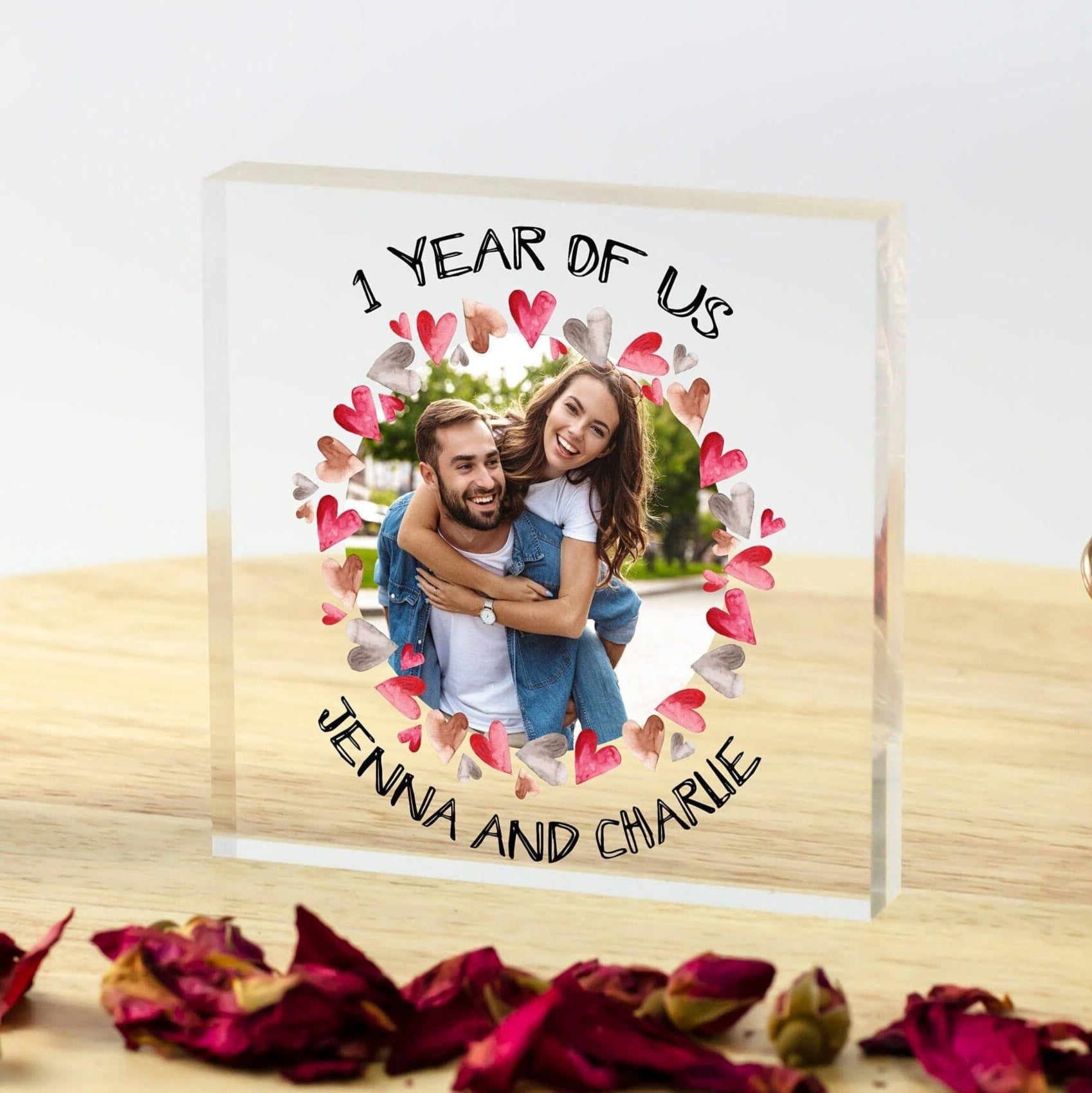 1st Anniversary Gifts, Wedding Anniversary, Gift for Wife, Gifts for Girlfriend, Boyfriend Gifts, Couples Gift Custom Photo Acrylic Block