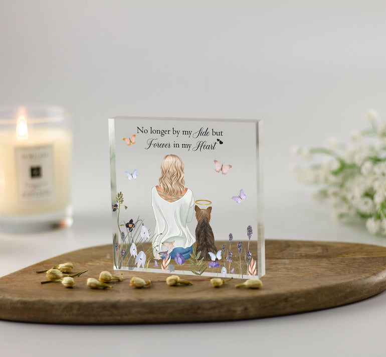 Dog Memorial, Dog Owner Gift, Pet Portrait, Pet remembrance gift, Pet Loss Sympathy Present, Dog Best Friend Keepsake Memory, Acrylic Block