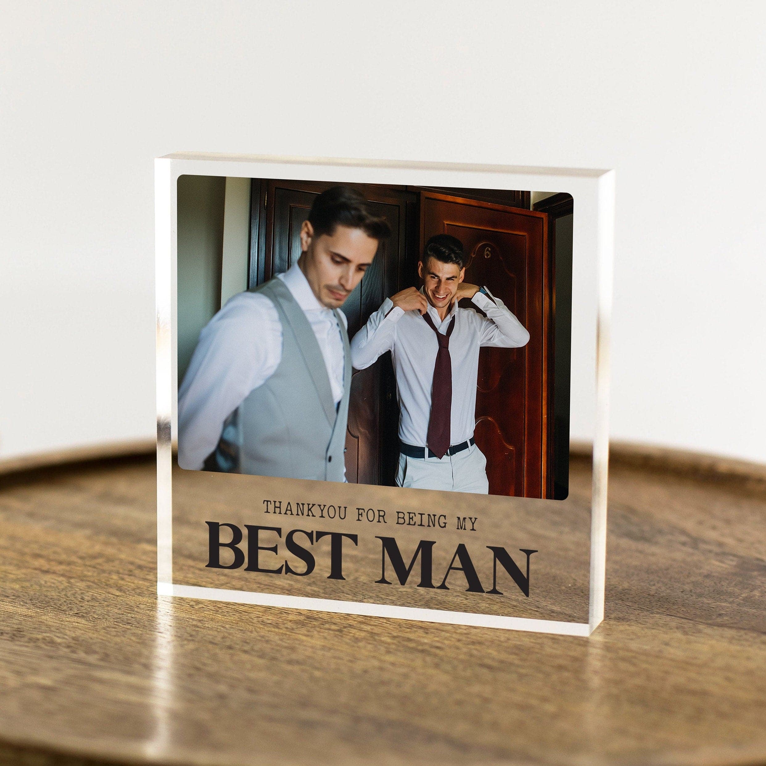 Best Man Gifts, Groomsman Gift Thank you Gift Acrylic Photo Block