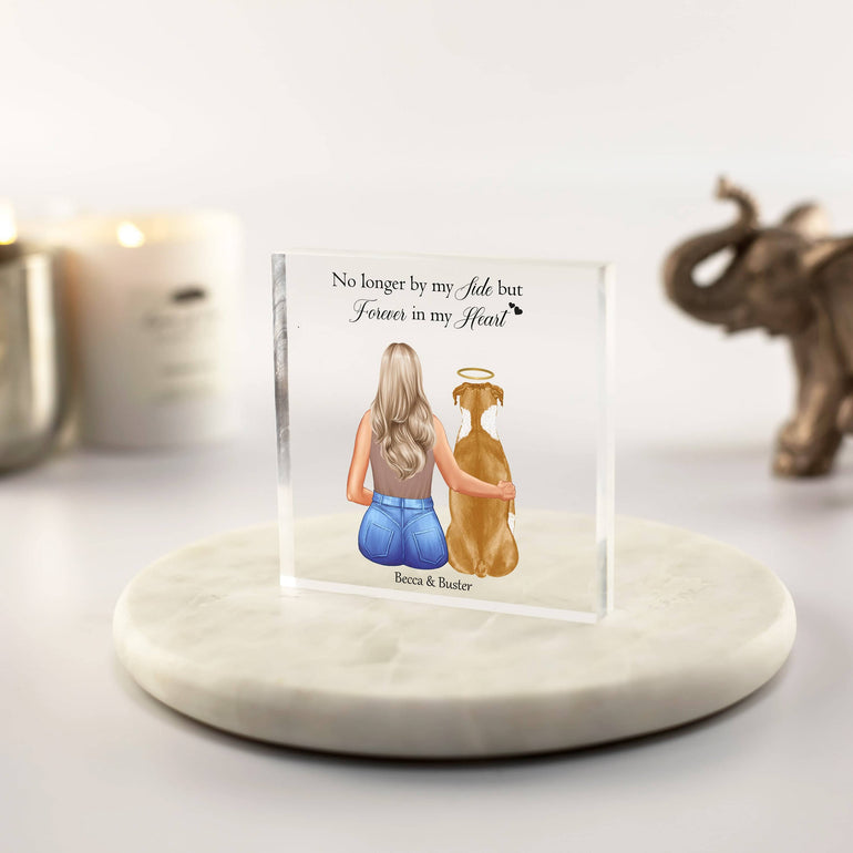 Dog Memorial, Pet Loss, Pet Portrait, Dog loss gift, Dog remembrance gift, Pet Sympathy Gift, Cat Loss Bereavement Dog Death Acrylic Block