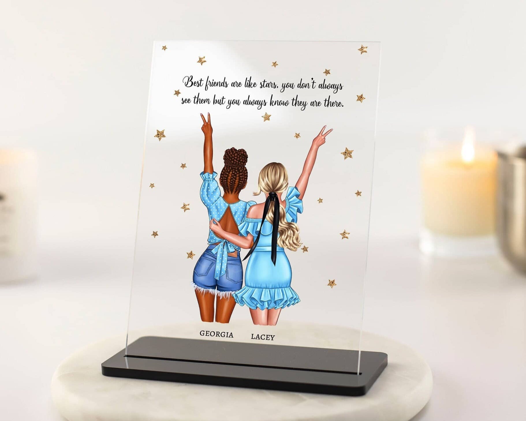 16th 18th 21st 30th Birthday Best Friend Gift, Best Friend Print, Friendship Gift, BFF Personalised Gift, Custom Acrylic Plaque with Stand