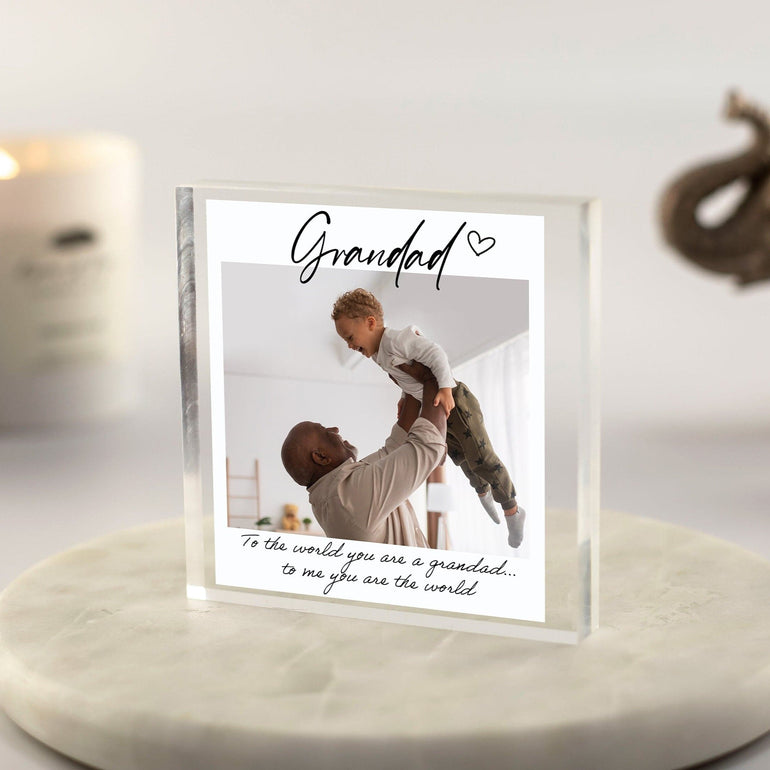 Grandad Gifts, Photo Gift For Grandad, Gift from Grandkids, Birthday Present, Grandpa Custom Photo Print, Fathers day Gifts Keepsakes