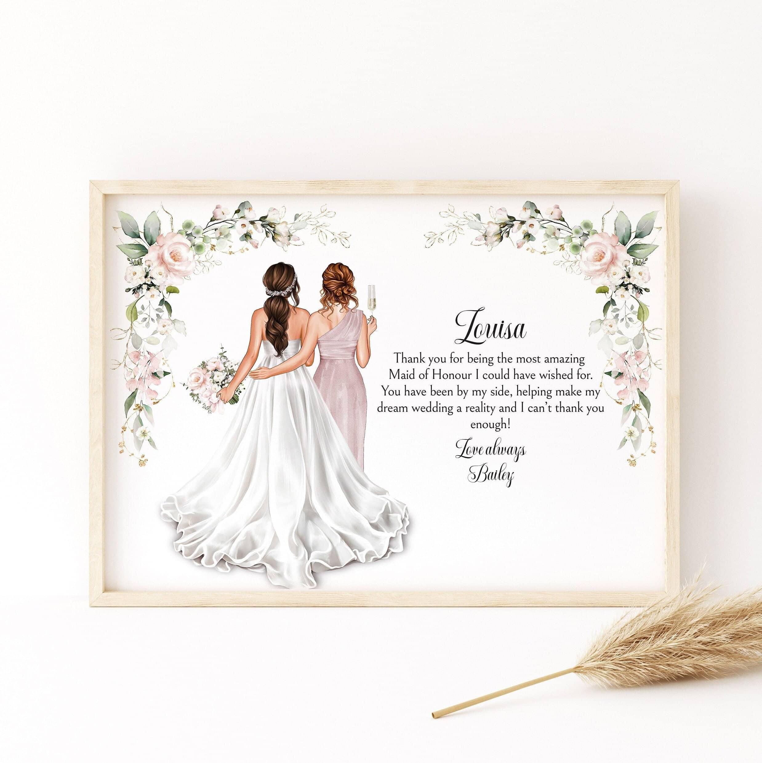 Thank You For Being My Bridesmaid, Maid of Honour Gift