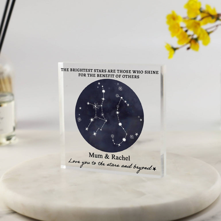 christmas gift for mum,personalised mum gift, star map custom gift, star signs gift, mum birthday gift acrylic plaque