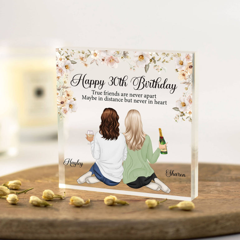 Personalised Best Friend Gift, Soul Sisters Gift, Sister, Mum, Nanny, Coworker, Birthday Gift, 30th 40th 50th Acrylic Block