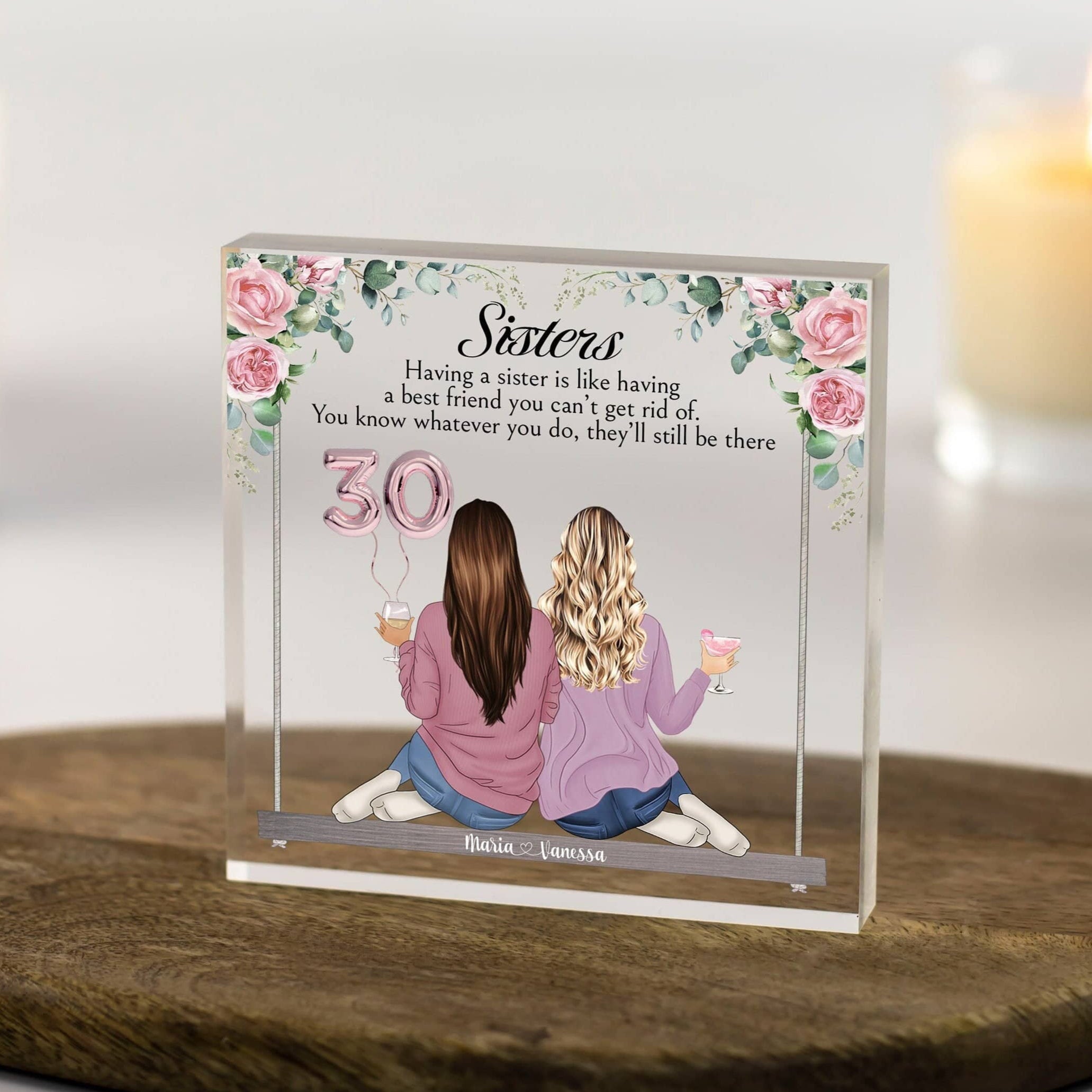 Sister Birthday Gift, 30th birthday sister gift,Christmas Gift for Sister