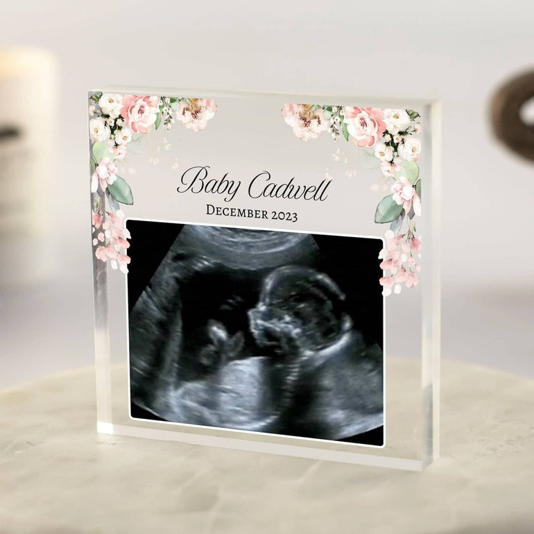 Baby Scan Photo Print, Mum to be Gift, Baby Shower Gift, Baby Scan Gift, Ultrasound Print, Pregnancy Scan Print, Pregnancy Acrylic Block