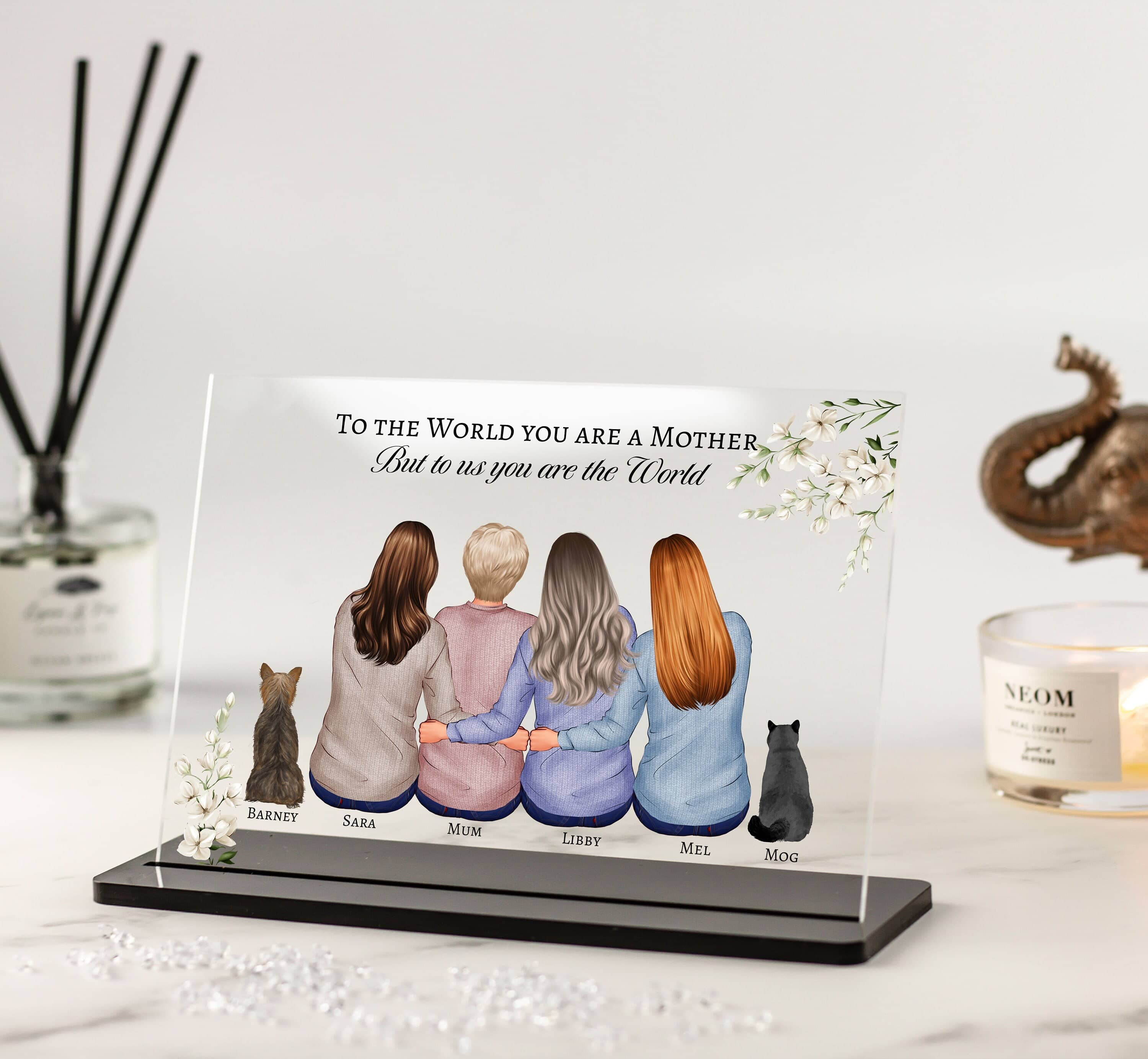 Custom Family Print, Gift For Mum, Family Illustration,Mothers Day Gift, Christmas Gifts for Mum,Presents for Mom,Personalised Birthday Gift