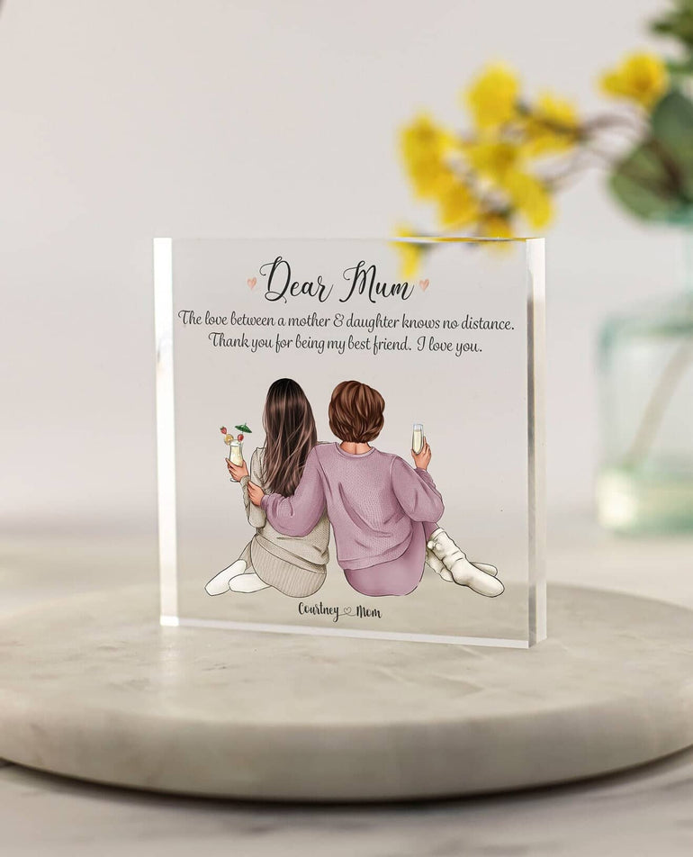 Personalised Mum Print Frame, Birthday Gift for Mum, Mothers Day Gifts, Christmas Gifts for Mum, Presents for Mom,Custom Print Acrylic Block