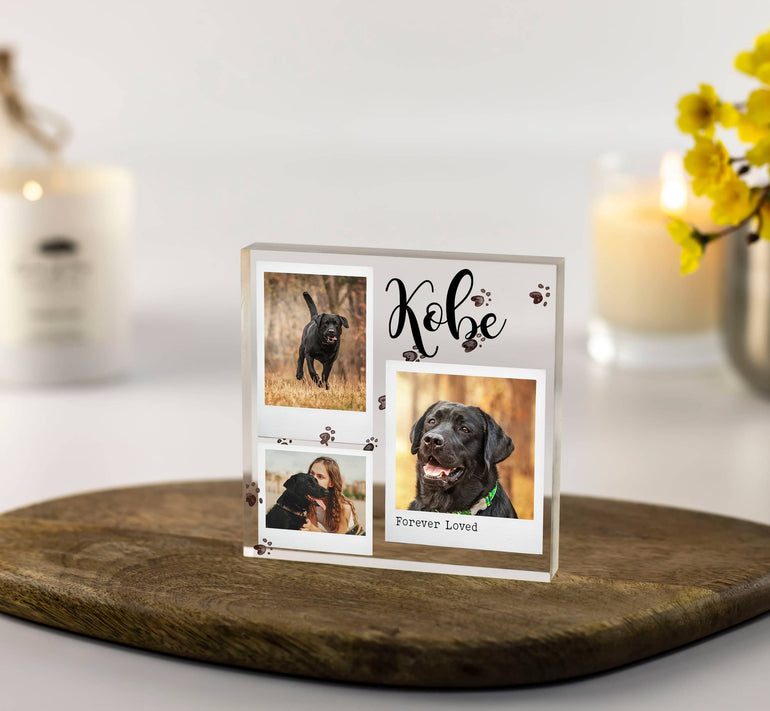 Dog Memorial Gift, Photo Keepsake, Pet Memorial, Personalised Pet Loss Gifts, Dog Loss Gift, Pet Bereavement Gift, Sympathy Acrylic Block