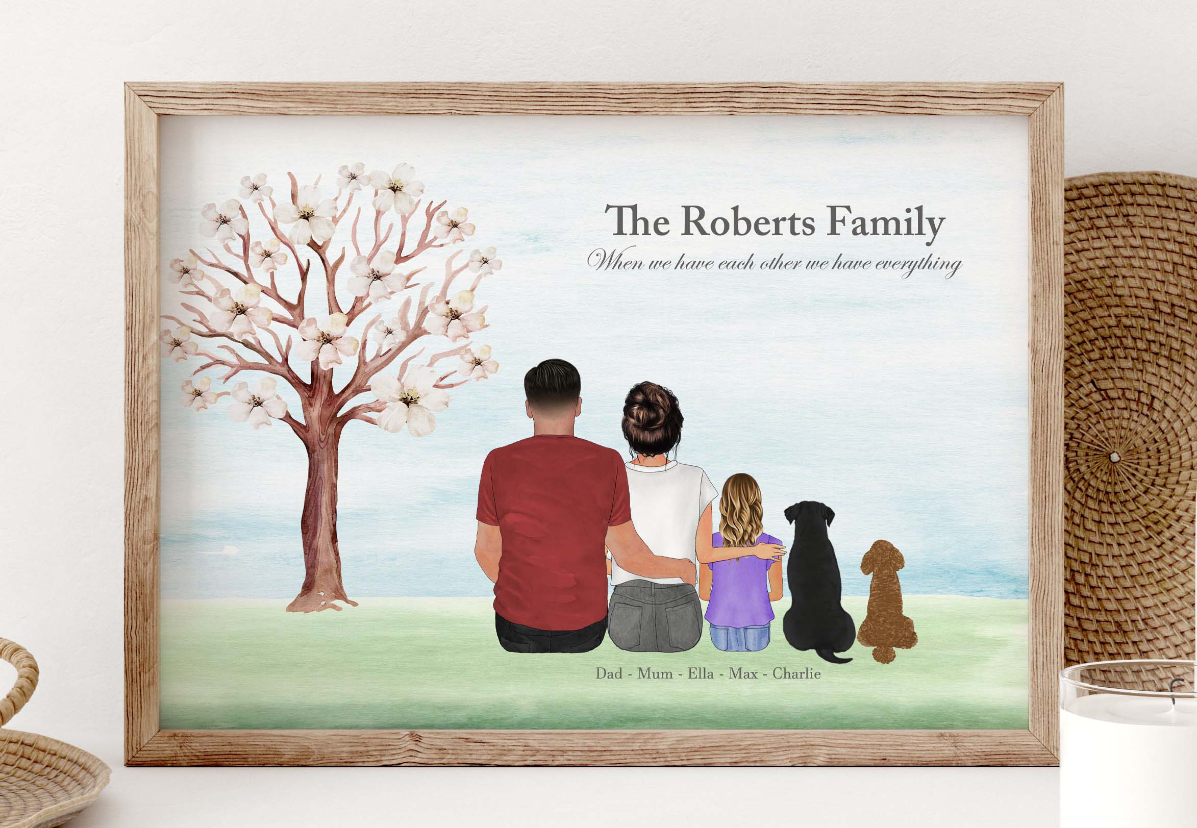 Family Gifts, Custom Portrait Illustration