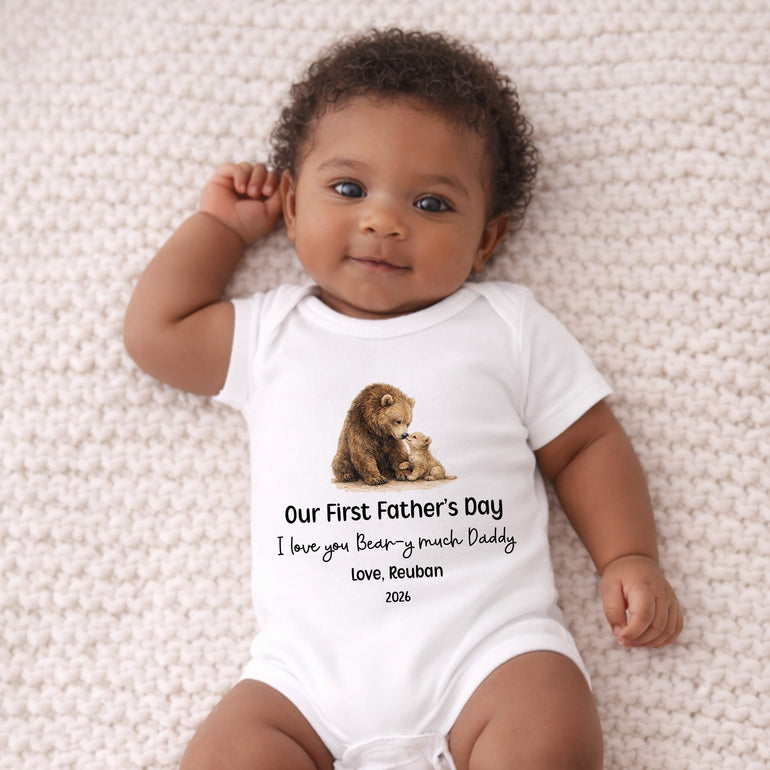 Father's Day personalised baby outfit