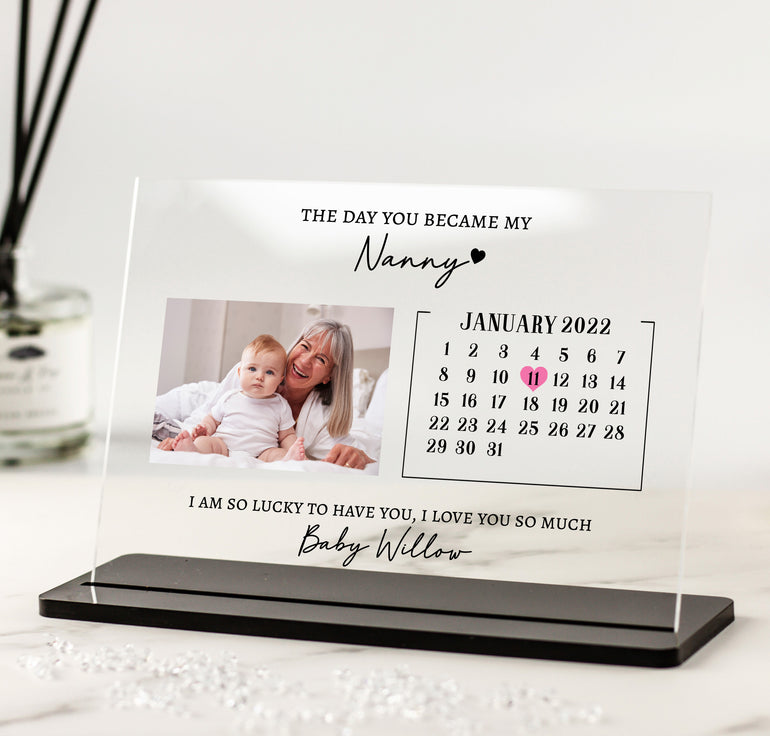 The day you became my nanny photo gift