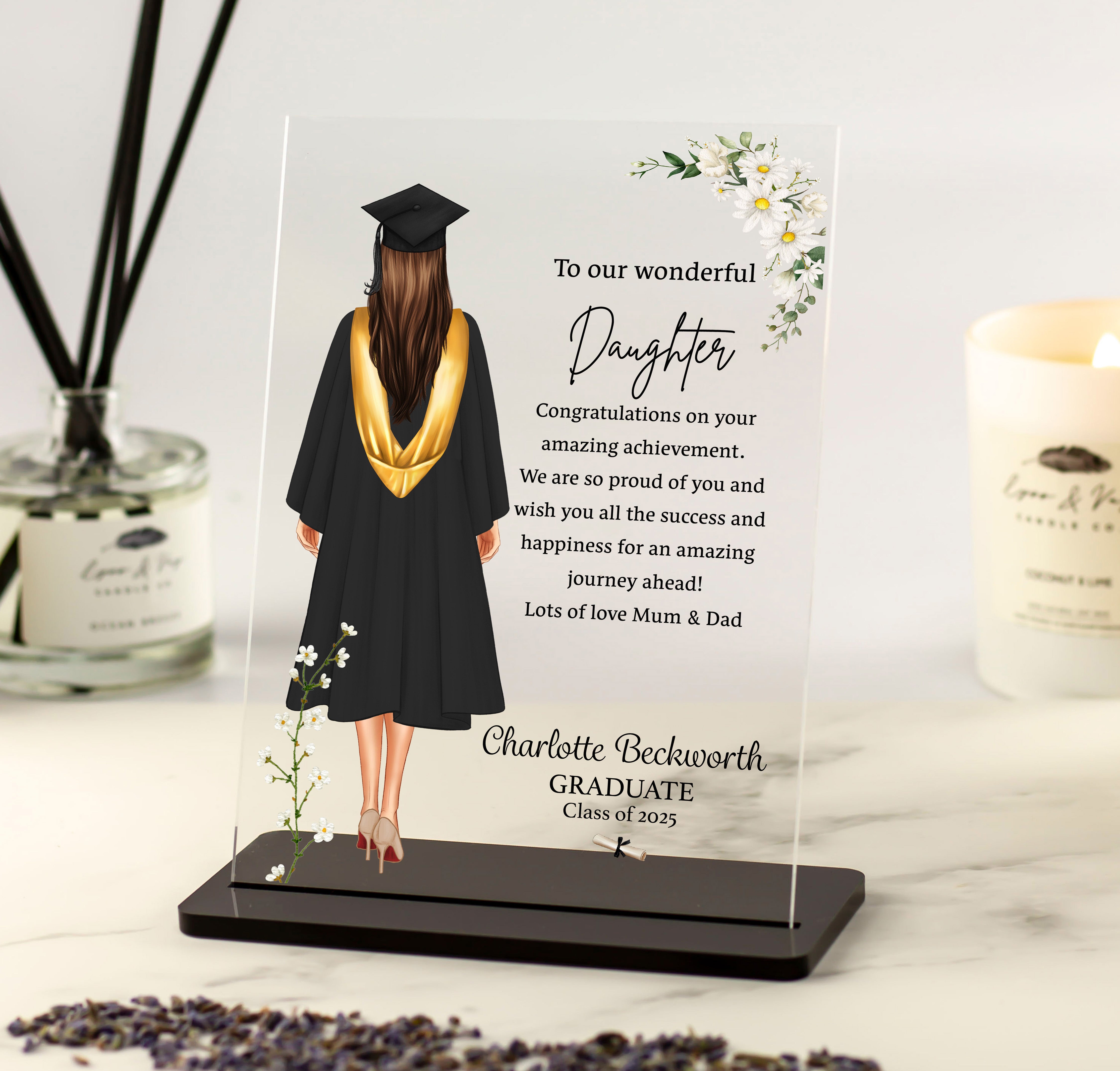 Personalised Graduation Gift for Daughter | Custom Keepsake Plaque ...