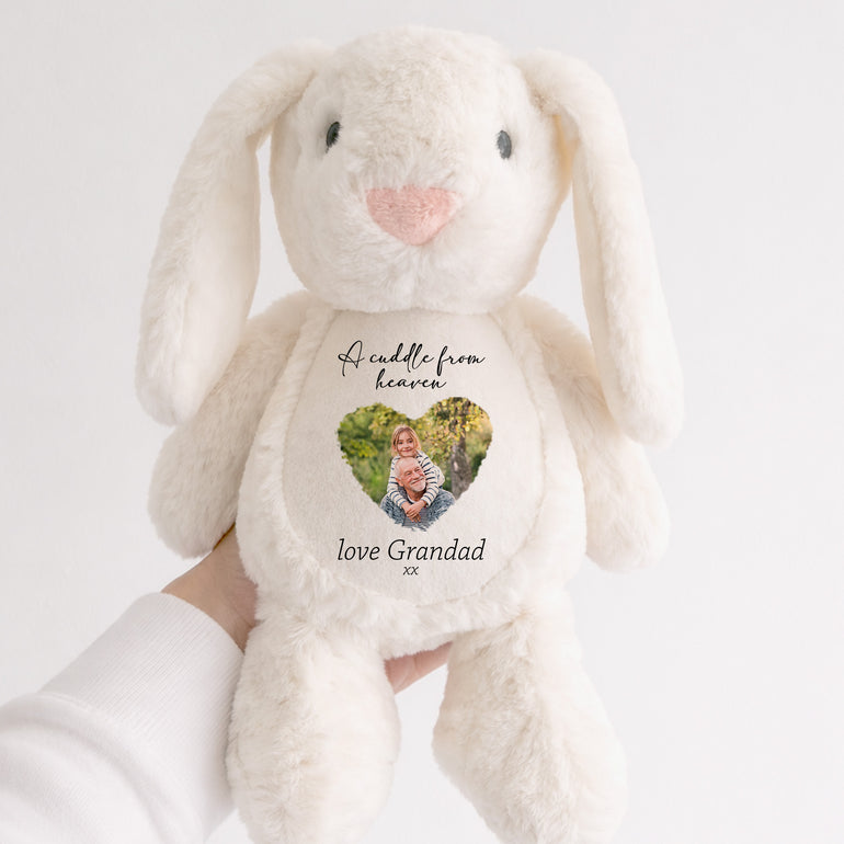 personalised grandad memorial bunny photo keepsake