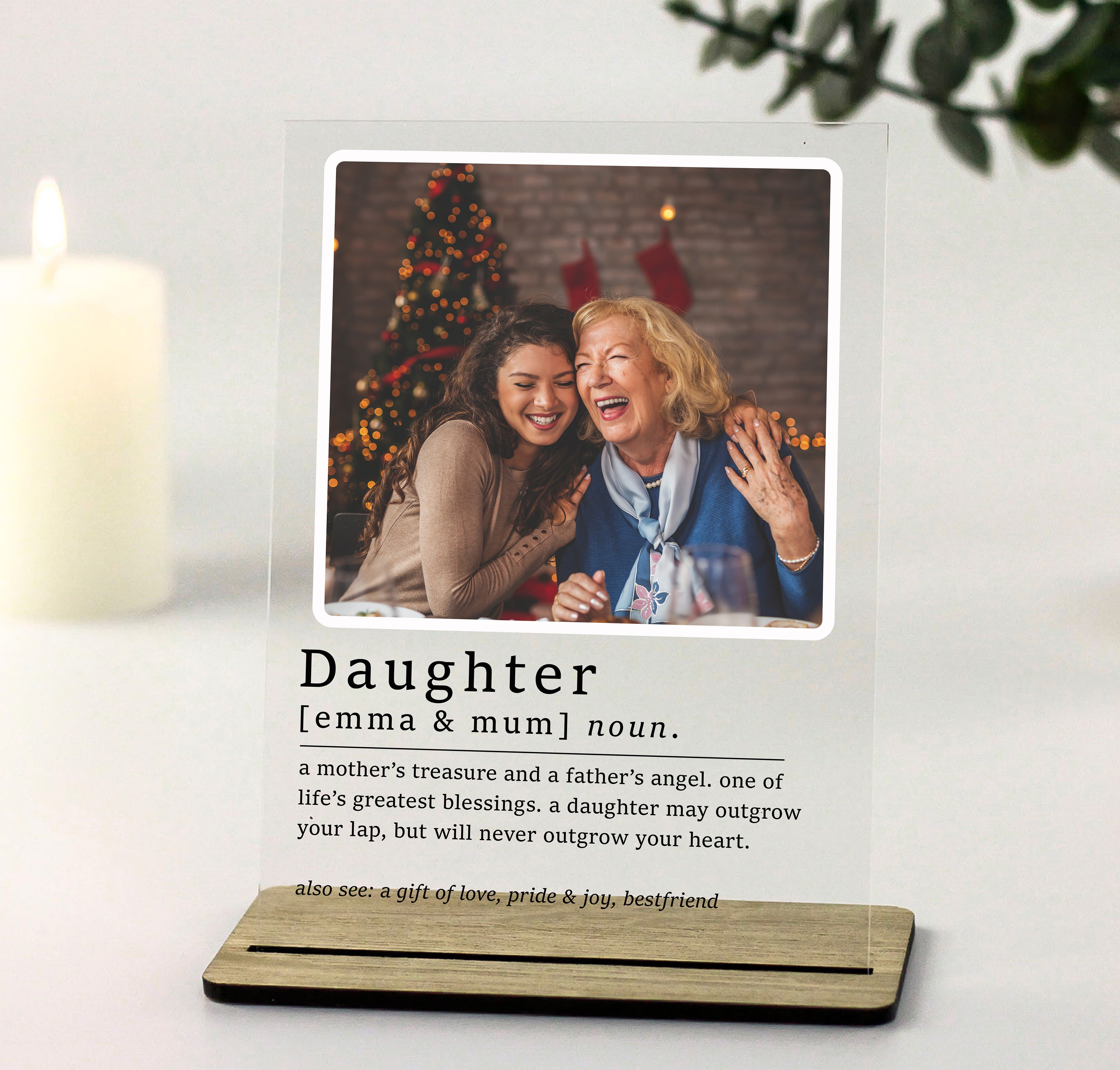 Daughter Definition Photo - Acrylic Plaque with Stand – PersonalisedBee