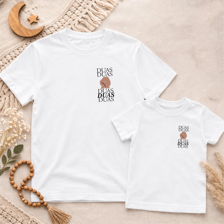 muslim daddy and me matching outfit white t shirt