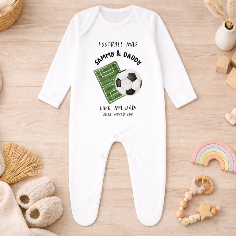 daddy baby football outfit vest babygrow t shirt