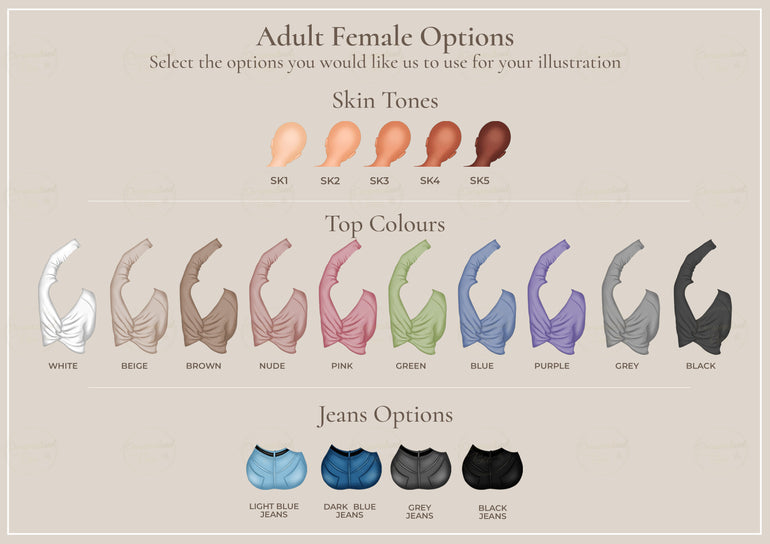 Personalised best friend wall art with illustrated characters