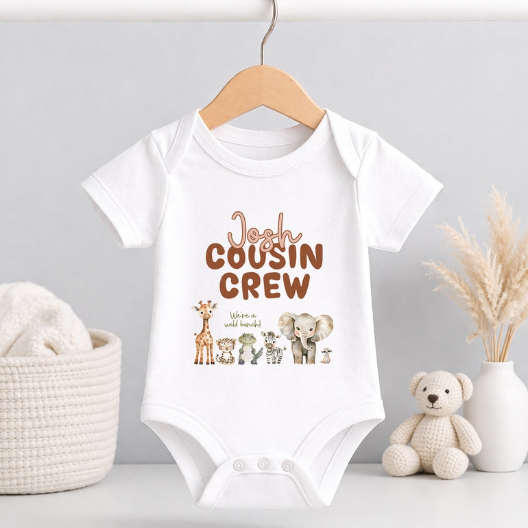 cousin crew baby vest personalised matching big cousins outfit