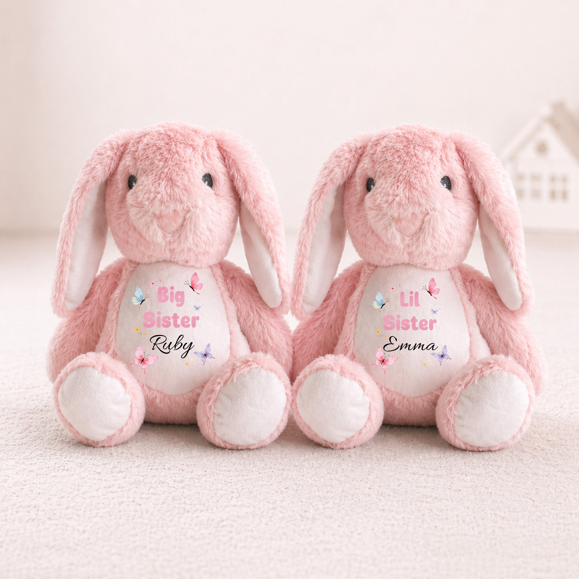 big sister little sister bunny matching gift set